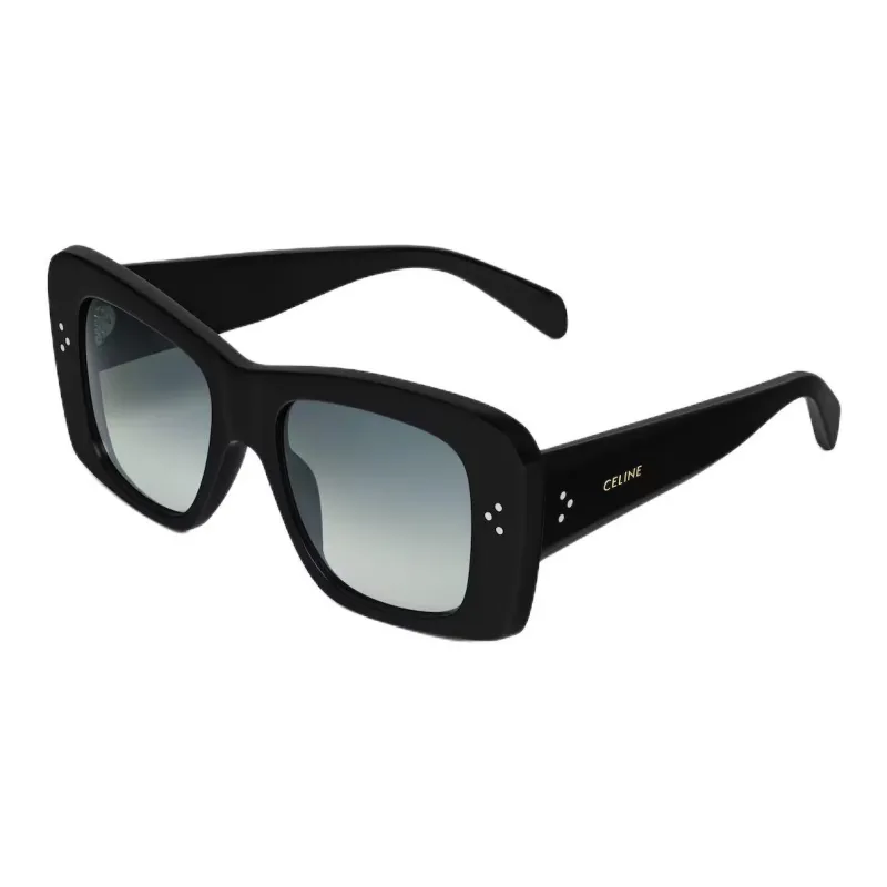 CELINE Acetate Square Sunglasses Women's Black-0