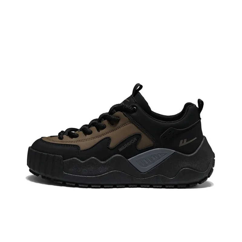Warrior Coverage Height Increasing Abrasion Resistant Lightweight Slip Resistant Low Top Casual Shoes Men's Khaki Black-0