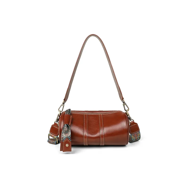 PT'SON Cow Leather Pillow Bag, Underarm Shoulder Bag, Crossbody Bag Women's-11