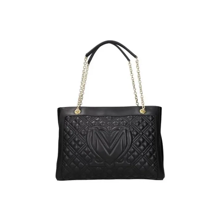 LOVE MOSCHINO Polyurethane Tote Bag Shopping Bag Handbag Shoulder Bag Crossbody Bag Women's Black-2