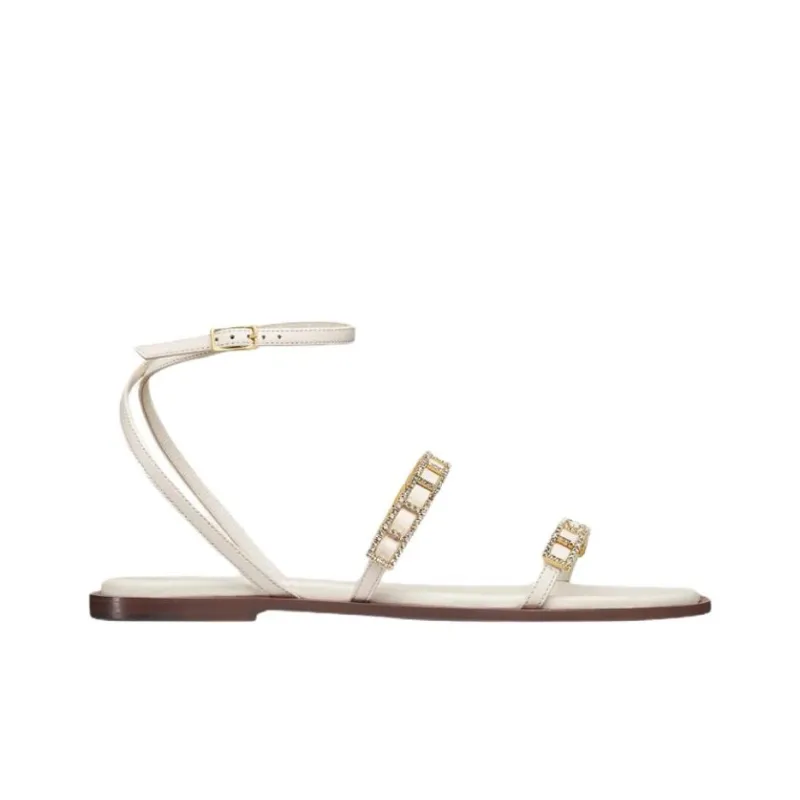 DIOR Diorissime One Strap Sandals Women's White-1