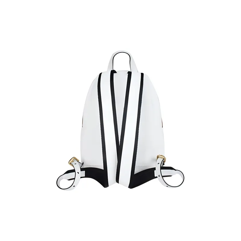 MOSCHINO PVC Polyvinyl Chloride Backpack Trumpets Women's White-3