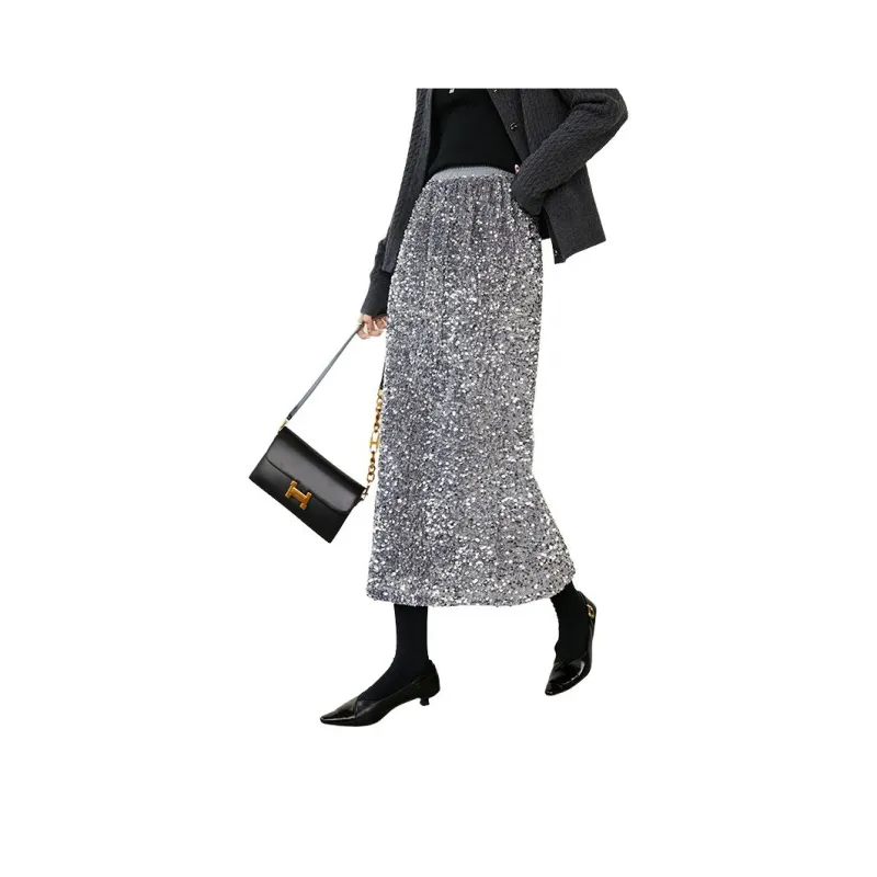 Late White Skirt Women's Dark Blue-4
