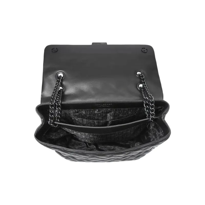 Kurt Geiger London Lambskin Shoulder Bag Crossbody Bag Extra Large Women's Black-3