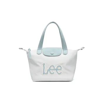 Lee Fabric Handbag Dumpling Bag Medium Size Women's Haze Blue/Barley Color/Pink