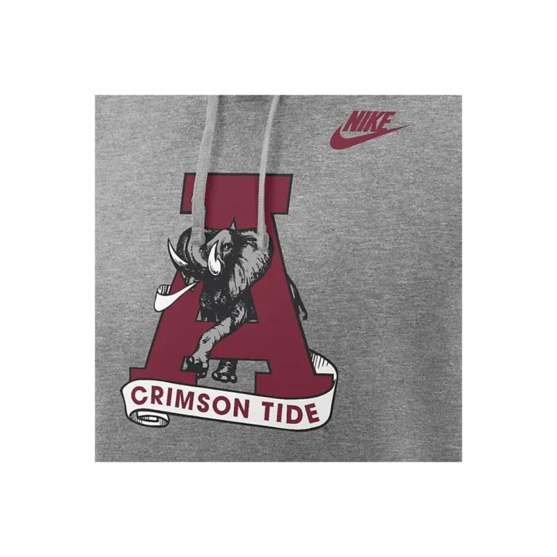 Nike Alabama Crimson Tide Legacy Club Primary Logo Men's Nike College Pullover Hoodie-2