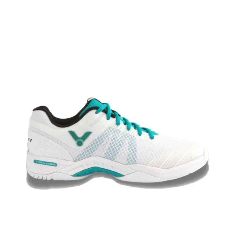VICTOR Wear Resistant Low Top Badminton Shoes Unisex White Blue-1