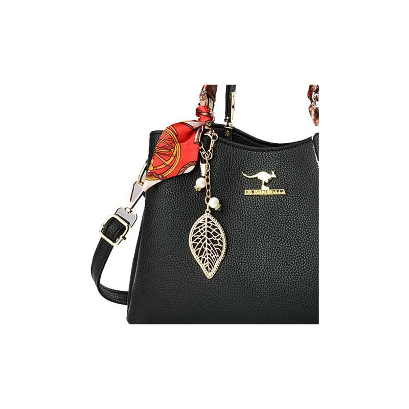 Dusen Kangaroo PU One Shoulder Handbag Women's Multicolor-1