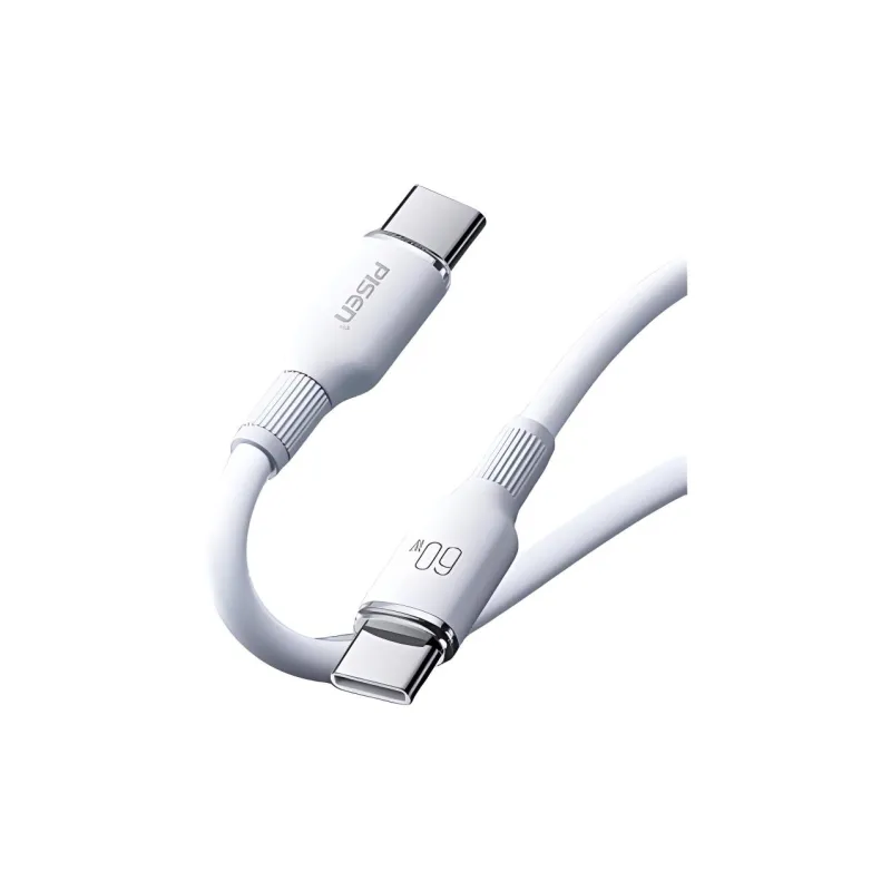 PISEN Fast Charging Cable Apple Liquid Silicone Cable 2m One Drag One Type-c To Type-c PD Fast Charging Cables-2
