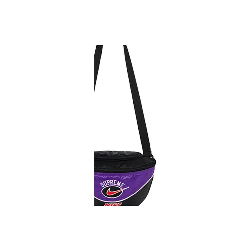 Supreme SS19 Nike Shoulder Bag Collaboration Polyester Crossbody Bag, Fanny Pack Unisex Purple-1