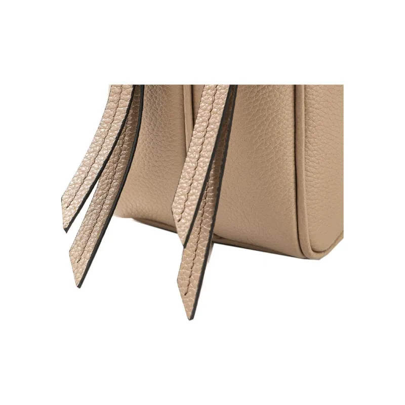 PRADA Cow Leather Crossbody Bag, Shoulder Bag Women's Nude Pink-4