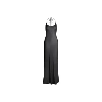SKIMS SHEER COVER UPS LONG HALTER DRESS Slip Dress Women's