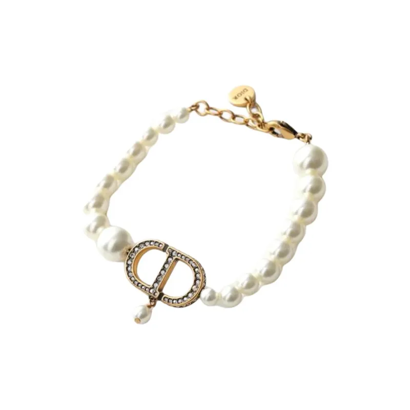 DIOR Crystal Bracelets Women's Gold-0
