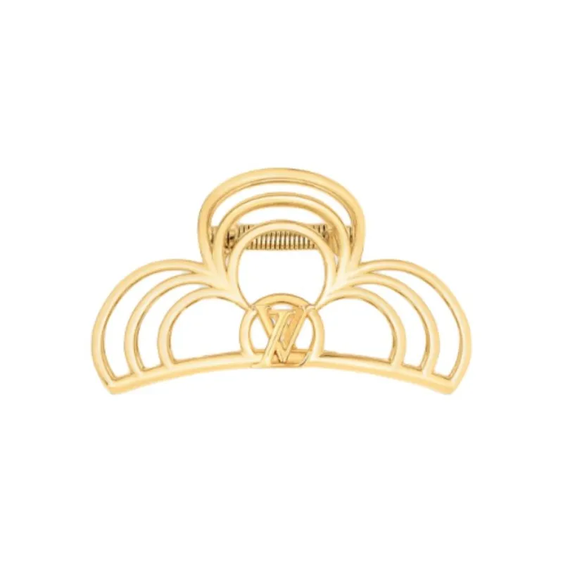 LOUIS VUITTON Metal Hair Clips Women's Gold-0