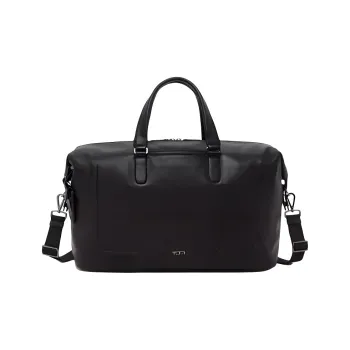 TUMI Cow Leather Travel Bag Men's Black