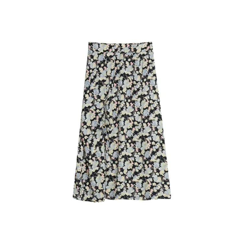 BLUEerror Casual Long Skirt Women's Black-0