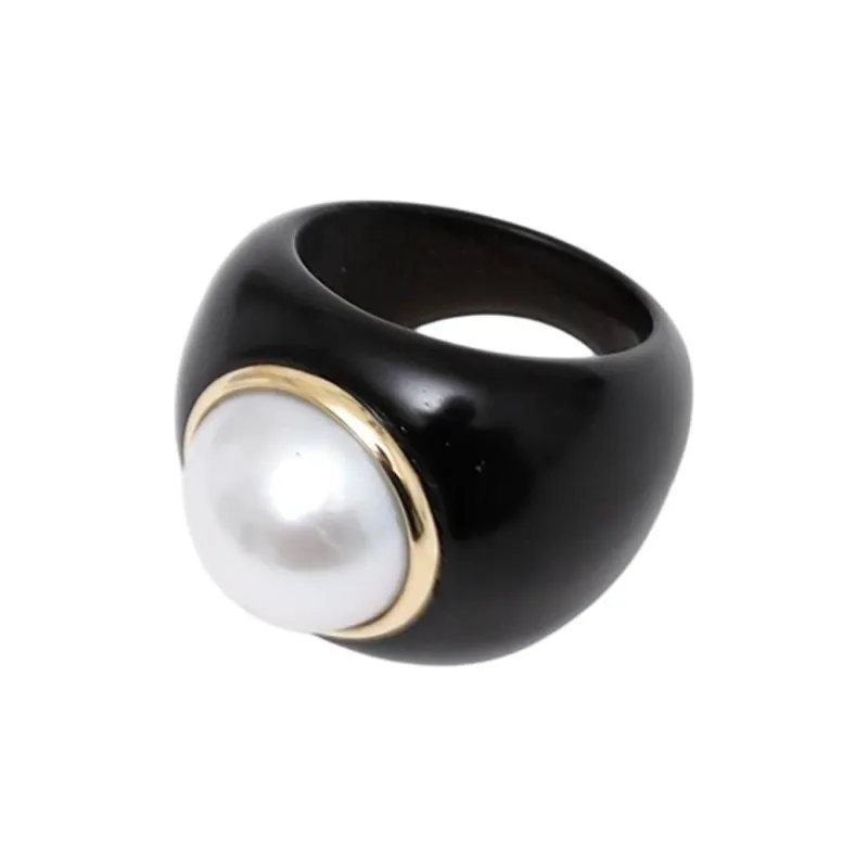Sophie Buhai Onyx Pearl Ring-1