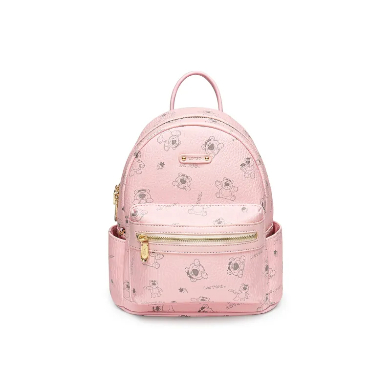 Disney Strawberry Bear Series PVC Backpack Women's Pink/White-0
