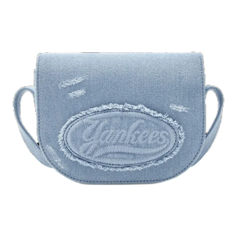 MLB Imitation Denim Crossbody Bag Unisex Light Blue-0