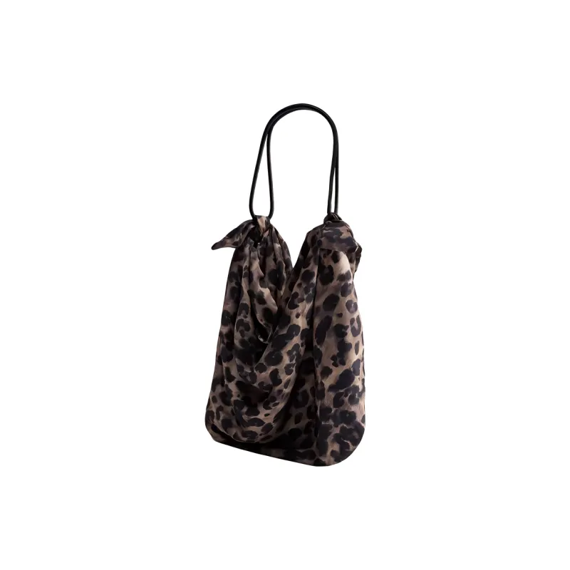 ZARA Polyester Polyester Tote Bag Shopping Bag Shoulder Bags Large Size Women's Leopard-2