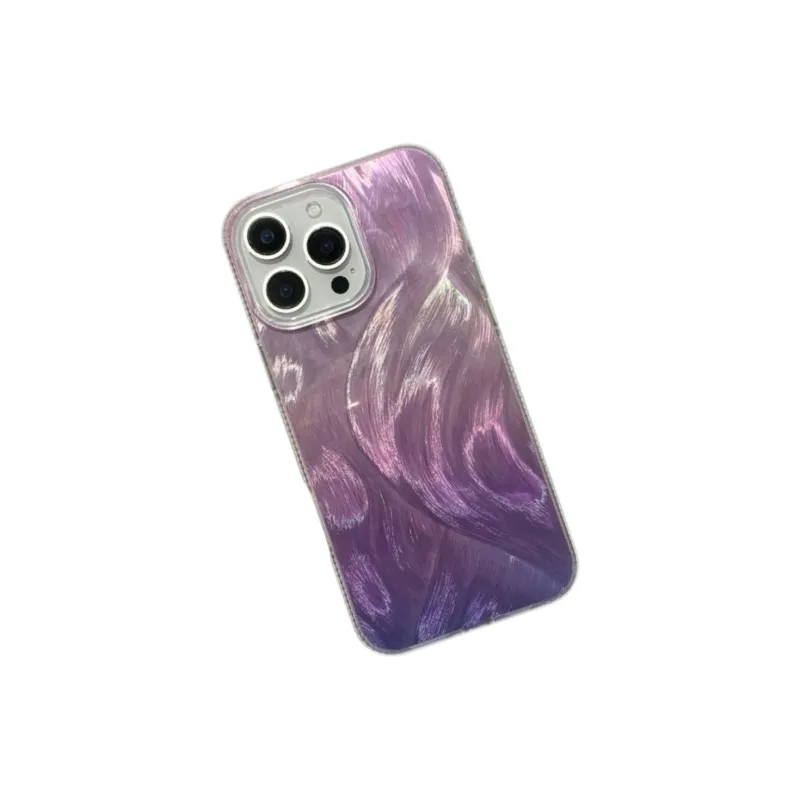 Koman ABS+PC Material Multicolor Feather Yarn Phone Cases Compatible With Apple IPhone 12/13/14/15/16/Pro/Mac-26