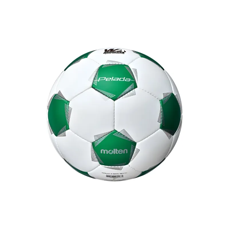 Molten Size 5 Ball Soccer Synthetic Leather Machine Stitched Soccer Ball Unisex White X Green-2
