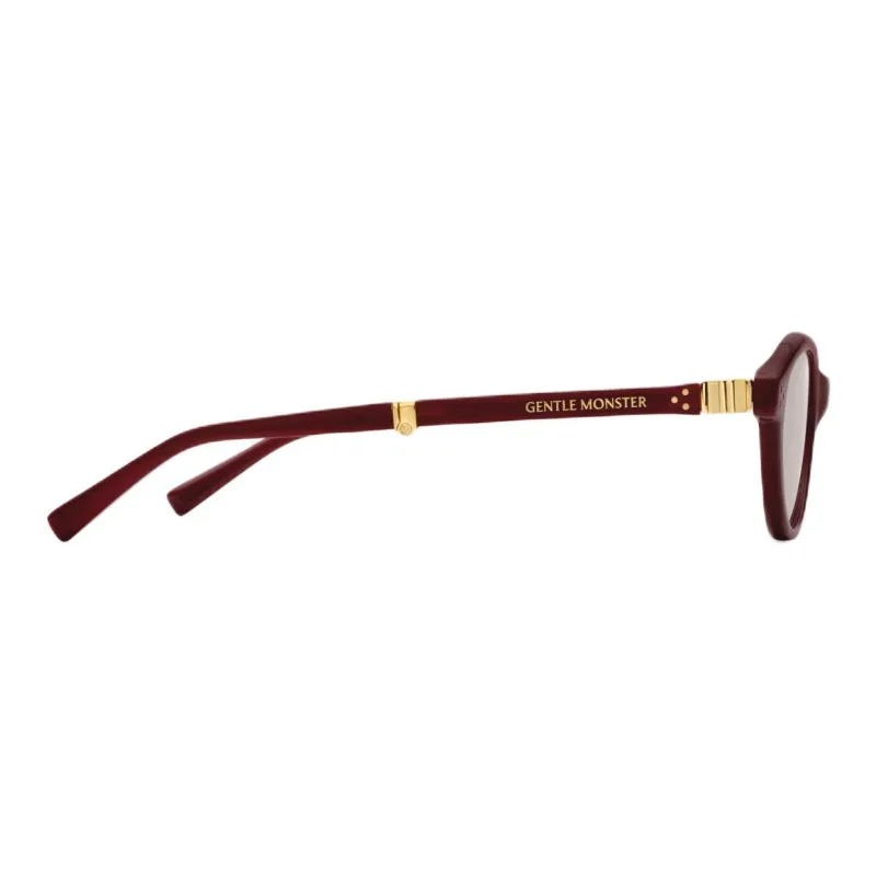 GENTLE MONSTER Plate Frame Oval Sunglasses Unisex Red-2