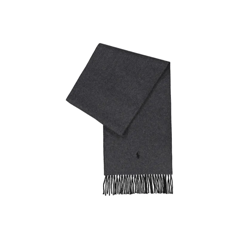 Polo Ralph Lauren Logo Embroidered Fringed Scarf-1