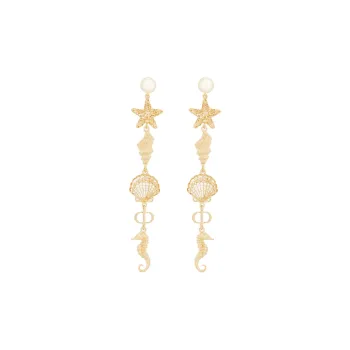 DIOR Metal Earrings Women's Gold