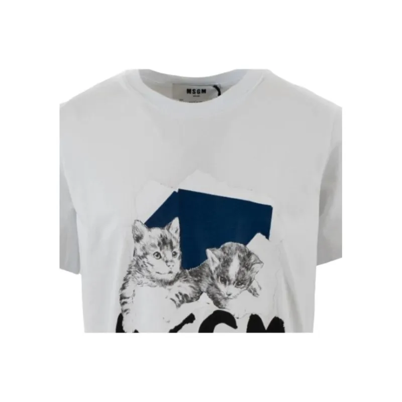 MSGM T Shirts Men White-1