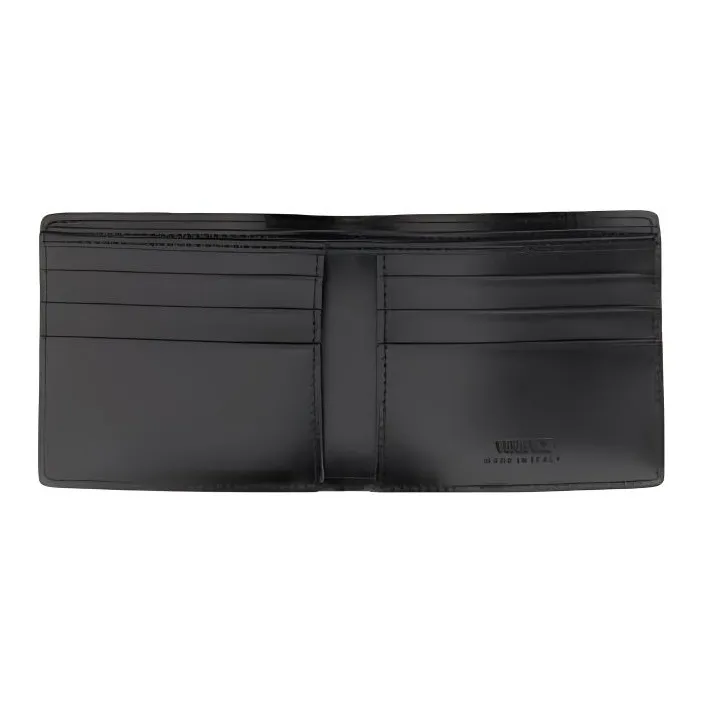 VERSACE La Greca Wallet 6 Card Slots Black/Grey/Green-2