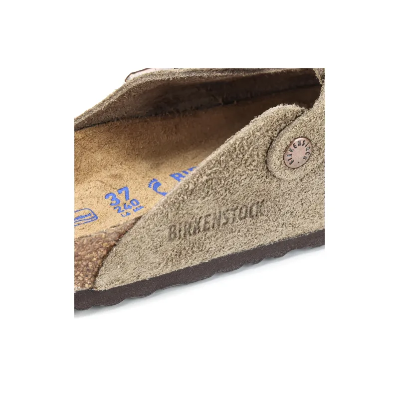 Birkenstock Boston Soft Footbed Suede Taupe Narrow Fit-10