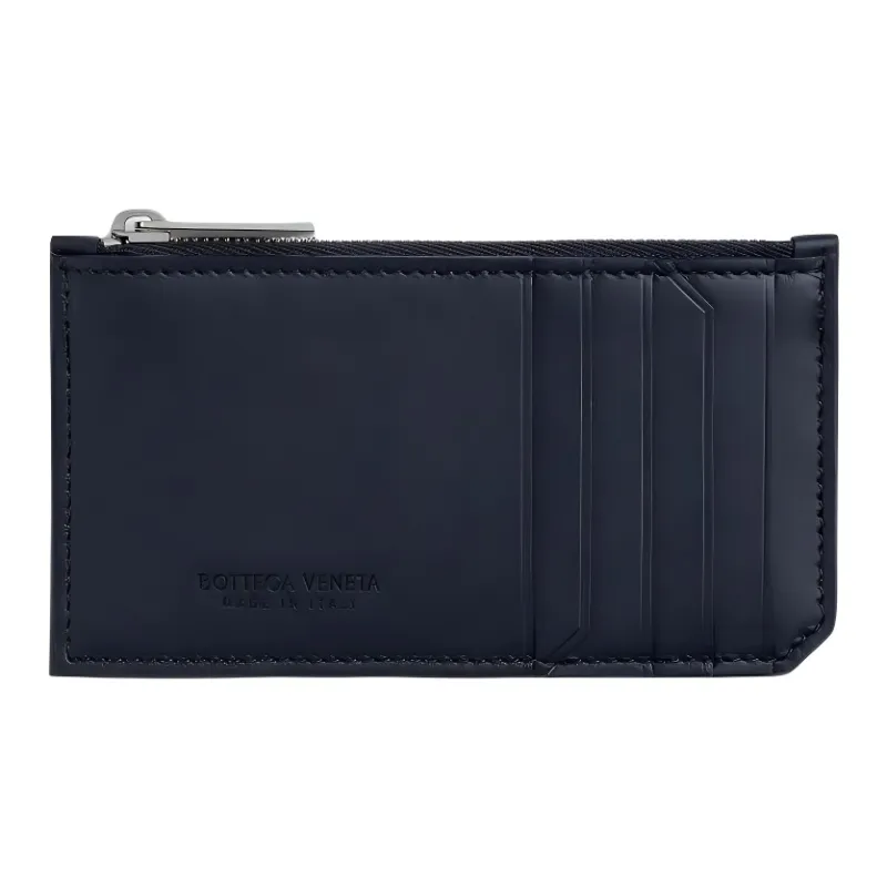 Bottega Veneta Intrecciato Calfskin Card Holder Regular Women's Space Blue-1