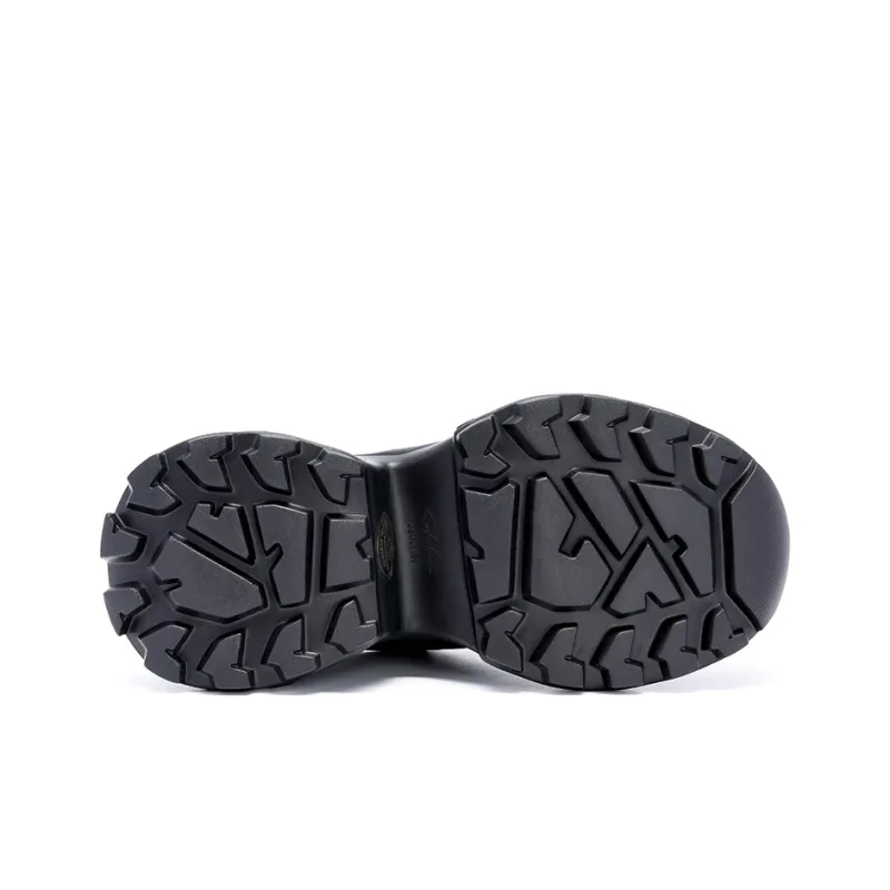 Satchi Height Increasing Wear Resistant Slip Resistant Low Top Chunky Sneakers Women's Black 7cm-5