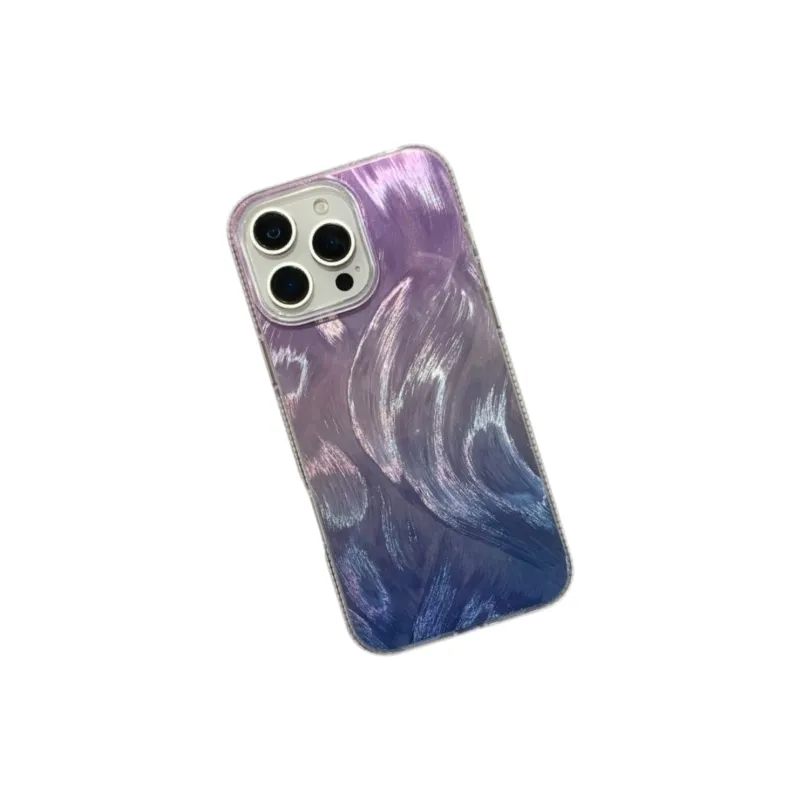 Koman ABS+PC Material Multicolor Feather Yarn Phone Cases Compatible With Apple IPhone 12/13/14/15/16/Pro/Mac-38