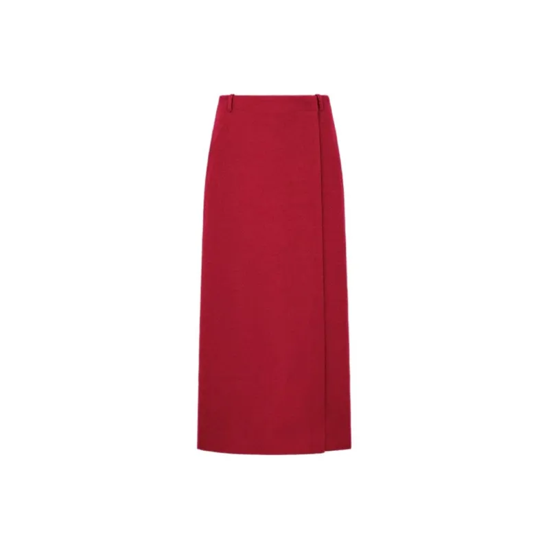 DIOR Casual Long Skirt Women's Red-0