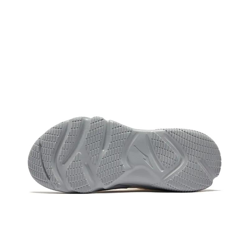 Erke Ci Wu Rebound Wear Resistant Breathable Low Top Casual Shoes Women's Microcrystal White Mist Gray-4