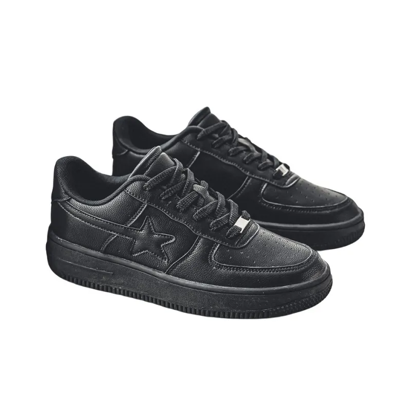 GQWE Anti-Slip Wear-Resistant Low-Top Vintage Star Skateboard Shoes Men's-10