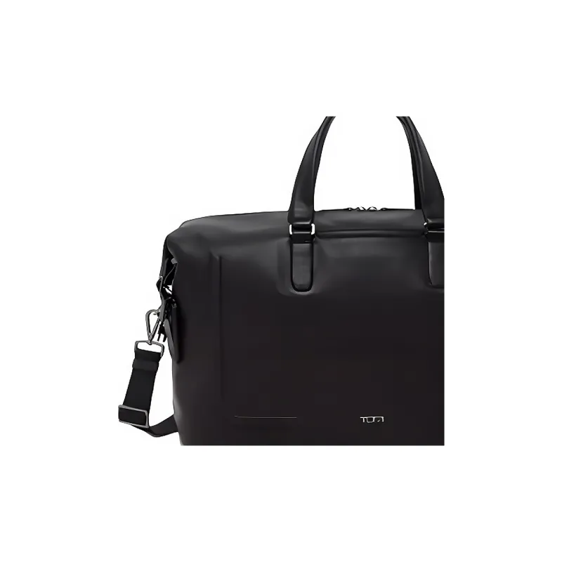 TUMI Cow Leather Travel Bag Men's Black-4