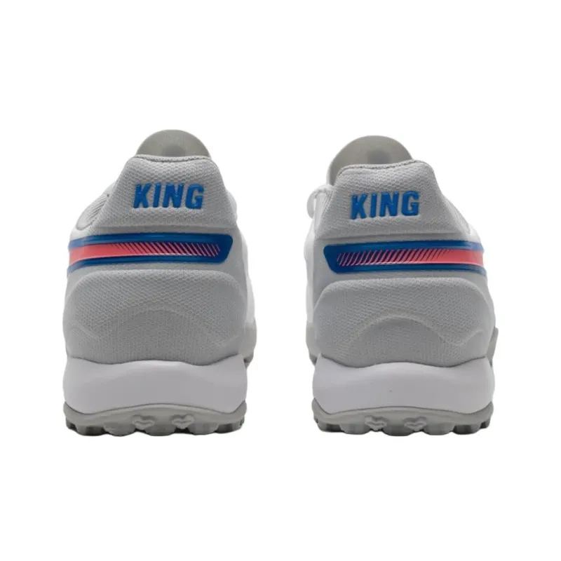PUMA King Slip Resistant Breathable Soccer Shoes Men's Blue White-4