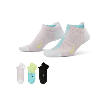 Nike Ankle Socks Women's 3 Pack Protea Pink Blue Black Light Lemon/Light Lemon Pink Blue Black/Black Protea Pink