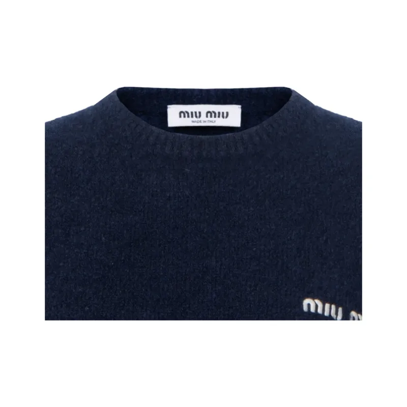 MIU MIU SS24 Knitwear Women's Navy Blue-5