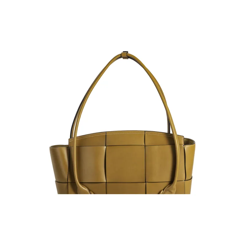 Bottega Veneta ARCO Cow Leather One Shoulder Handbags Medium Size Women's Caramel-7