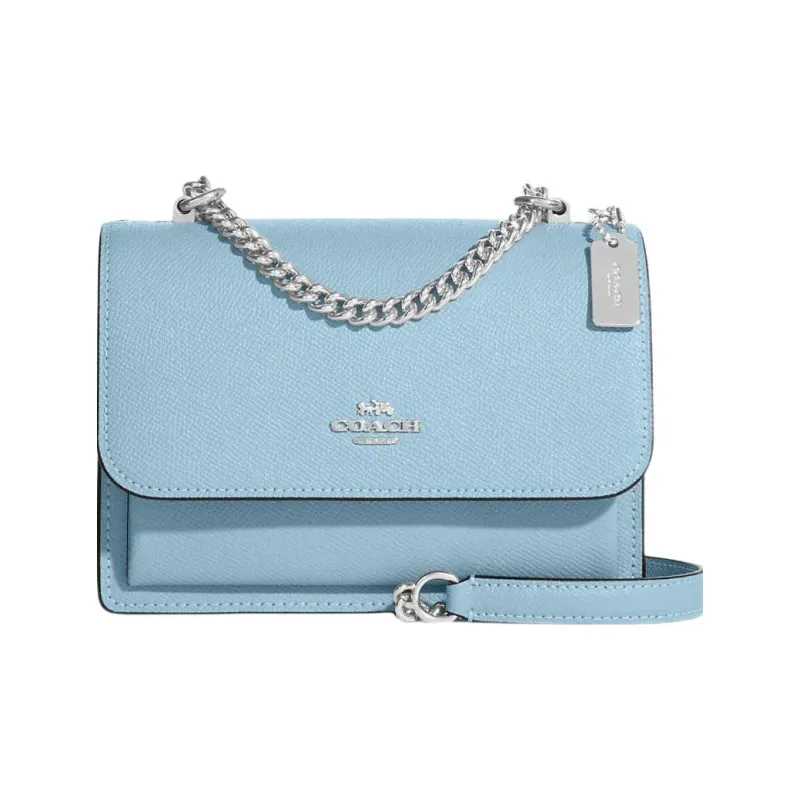 COACH Klare Split Cow Leather Envelope Bag Shoulder Bag Crossbody Bag Mini Women's Sky Blue-0