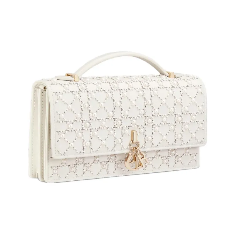 DIOR My Dior Calfskin Shoulder Bag, Crossbody Bag, Handbag Mini Women's Latte-2