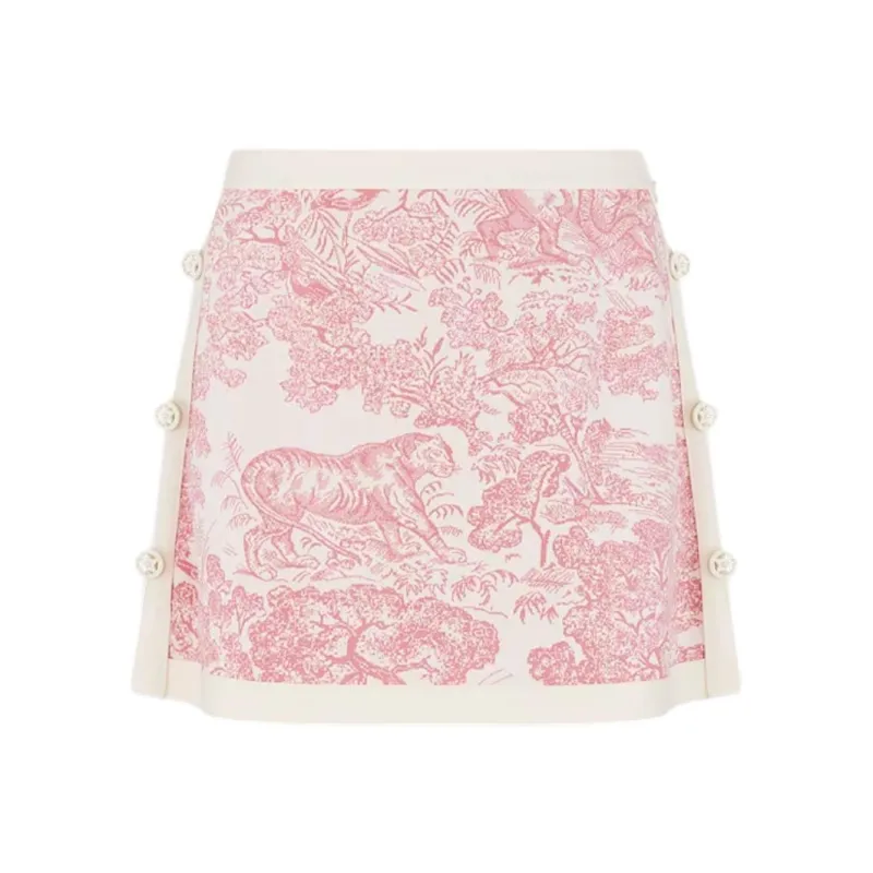 DIOR Casual Short Skirts Women's Cherry Blossom Pink-0