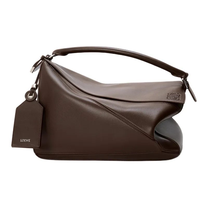 LOEWE Sheepskin Shoulder Bag, Crossbody Bag, Handbag Tubas Women's Brownie Dark Brown-2
