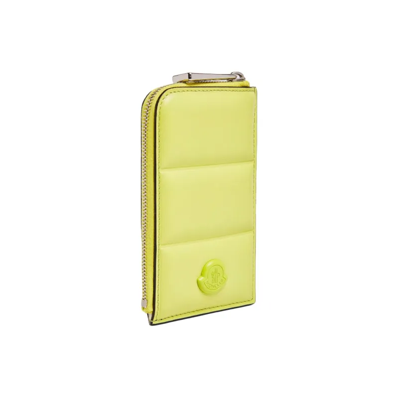 Moncler Leather Card Holder Card Holder Women's Green-1