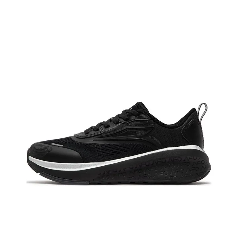 361° Wear Resistant Low Top Running Shoes Women's Black Gray-0