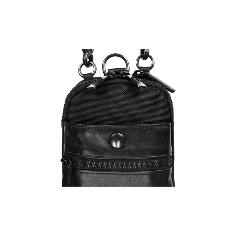 Yohji Yamamoto Leather Cell Phone Pouch Crossbody Bag Shoulder Bag Unisex Black-5